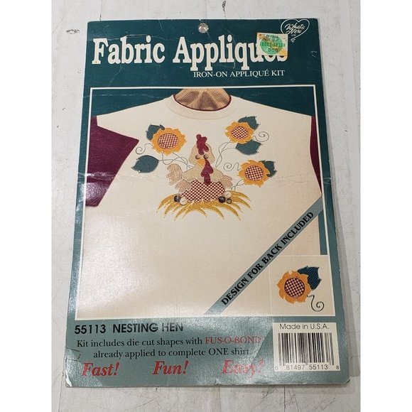 Whats New Iron-on Lot Of 2 Kits 55126 55113 Apple Tree Birdhouse Nesting Hen Vtg - Picture 2 of 7